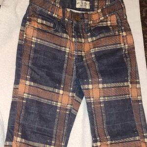 We The Free Plaid Jeans - Blue and Orange Size 24 Waist
